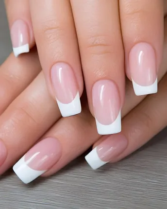 A fresh French manicure.